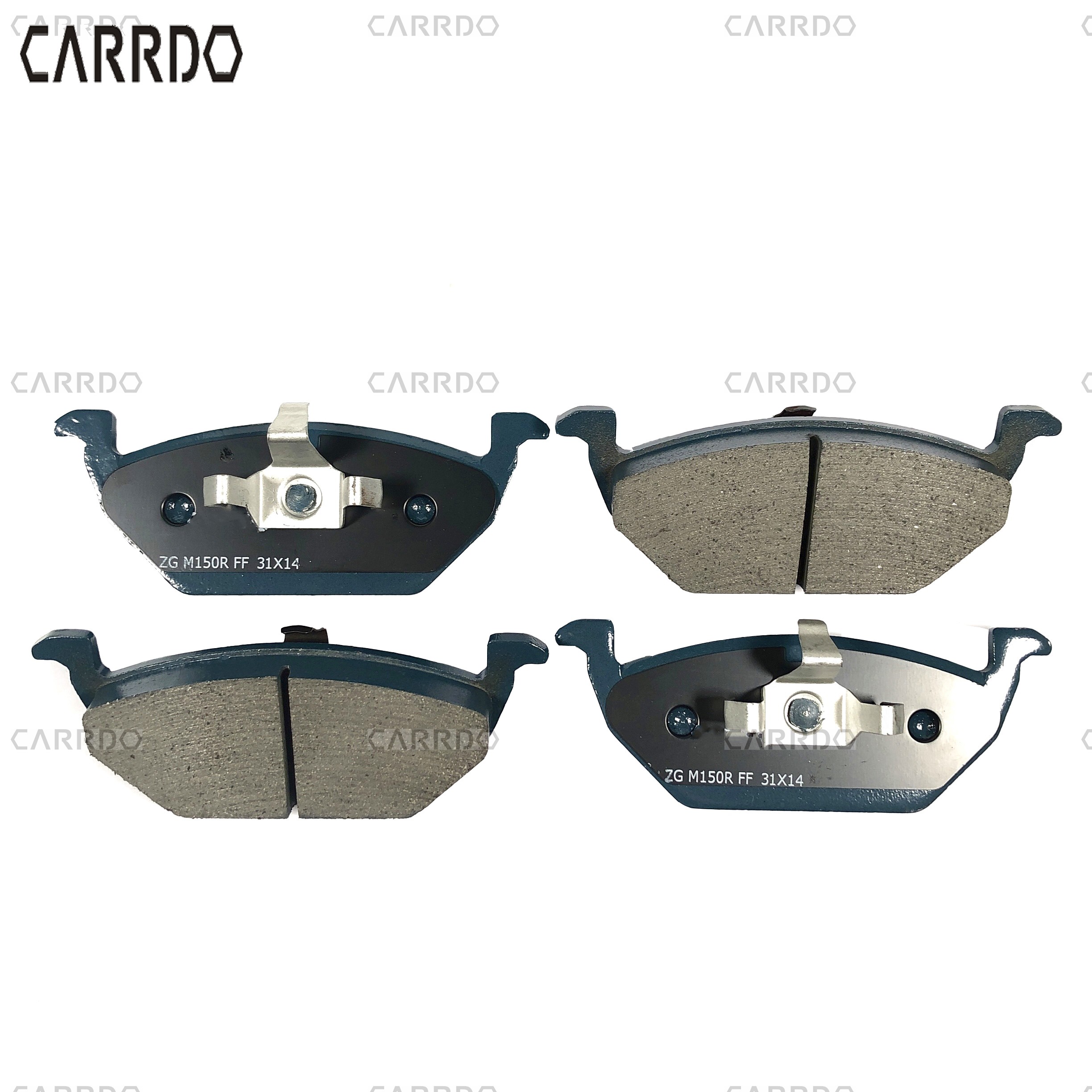 Ceramic brake pads for Volkswagen Polo, Bora, Lavida, New Jetta, Sagitar, Roewe and Audi, part number: 1J0698151C, suitable for mass market.