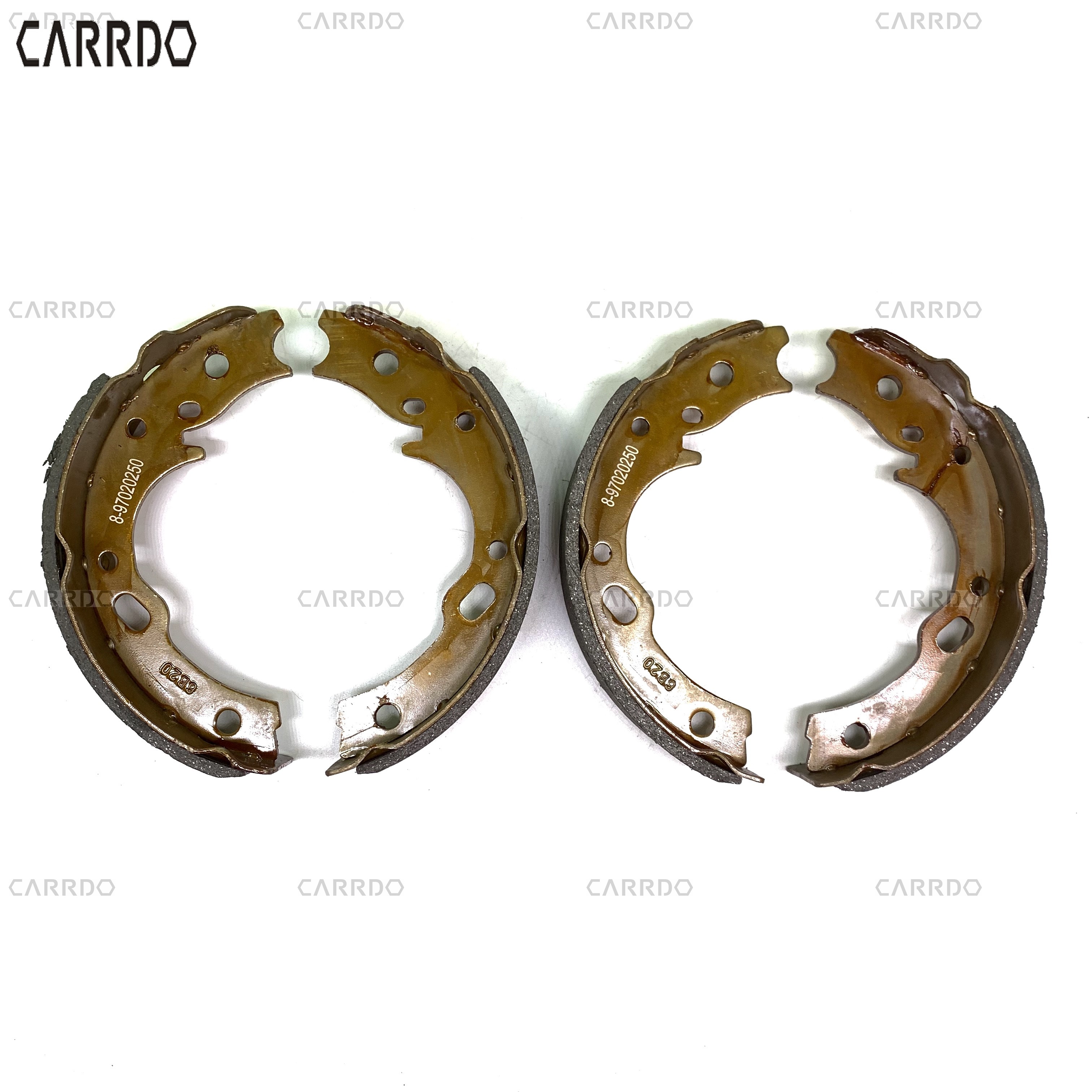 Parking brake shoes 8-97020250-2, 8970202502 are suitable for ISUZU NLR85 4JJ1T.
