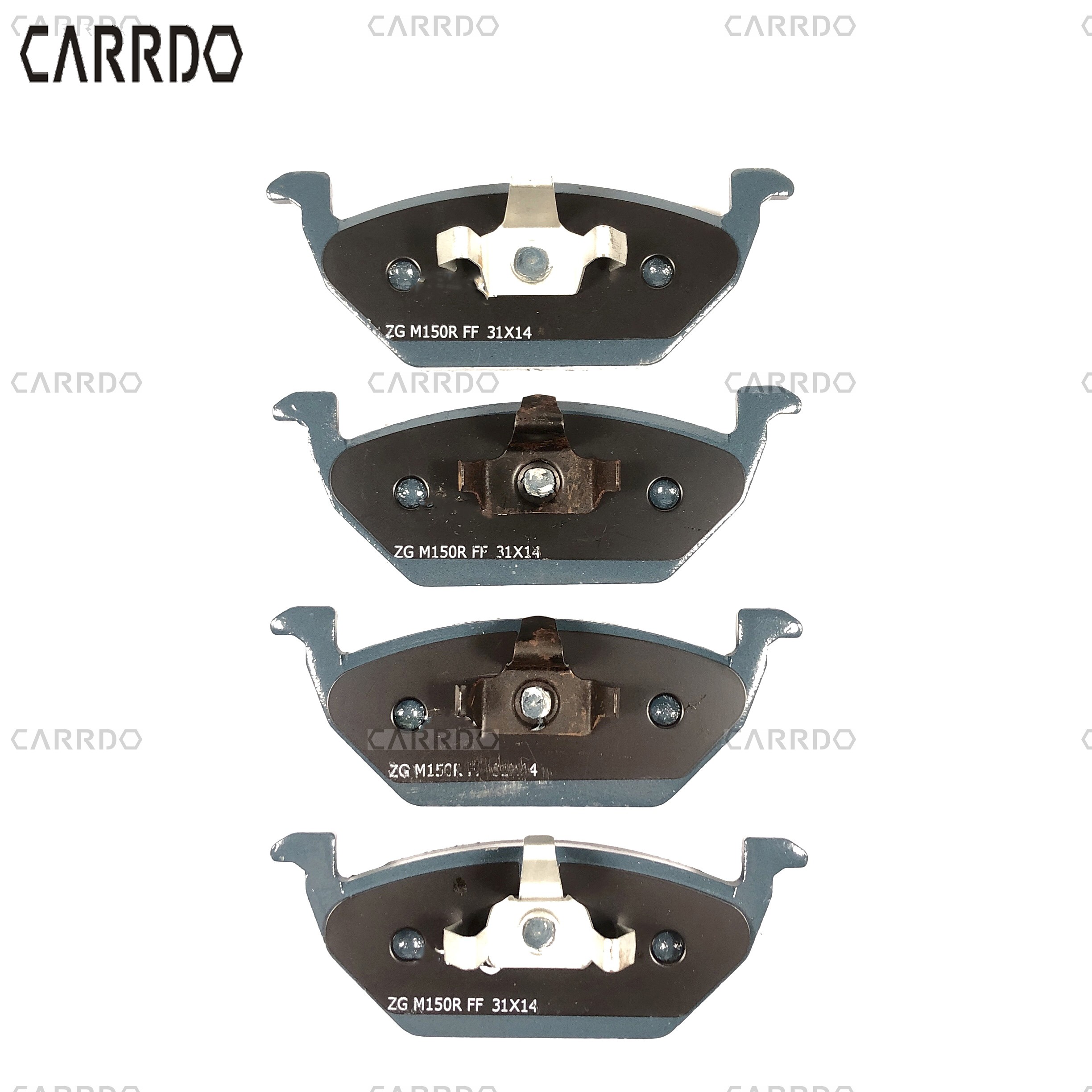 Ceramic brake pads for Volkswagen Polo, Bora, Lavida, New Jetta, Sagitar, Roewe and Audi, part number: 1J0698151C, suitable for mass market.