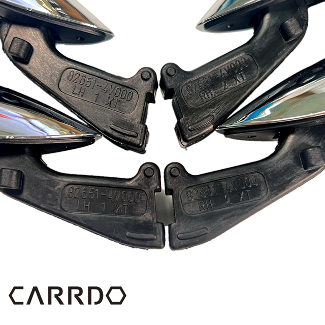 Q car exterior door handles: 82651-3X000, 82661-3X000, 82651-3X010, 82661-3X010, 83651-3X010, 83661-3X010. Modern Elantra (2001 - 2015)